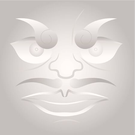 Creative illustration of faceのイラスト素材