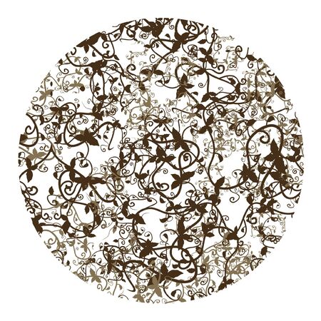 Circle with rooted plant designのイラスト素材