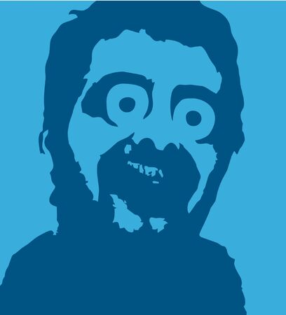 Abstract blue headのイラスト素材