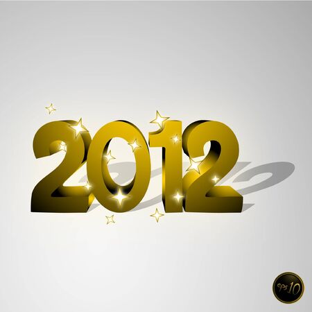 2012 gold and brilliantのイラスト素材
