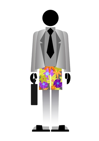 Businessman with colorful breechesのイラスト素材