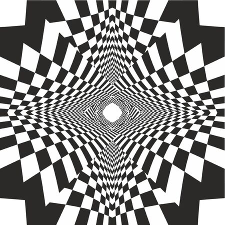 Abstract background with black and white squaresのイラスト素材