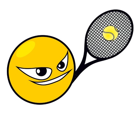 Playing tennisのイラスト素材
