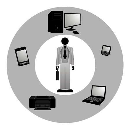 Computer business professionalのイラスト素材