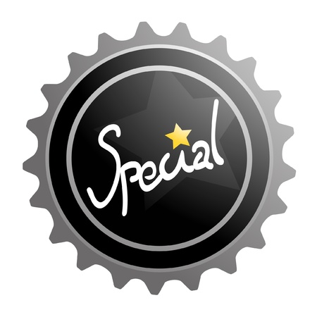 Bottle cap with the word specialのイラスト素材