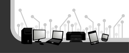 Tech bannerのイラスト素材