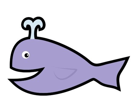 Smiling whaleのイラスト素材
