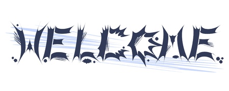 Creative welcome messageのイラスト素材