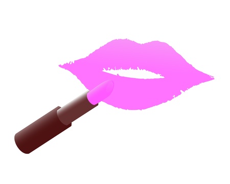 Pink lipstickのイラスト素材