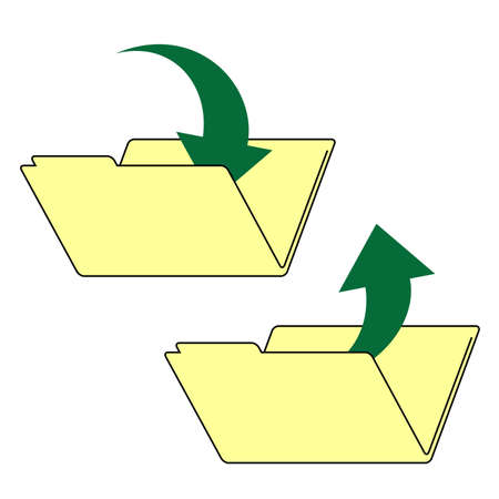 Design of two computer folderのイラスト素材