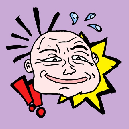 Comic head designのイラスト素材