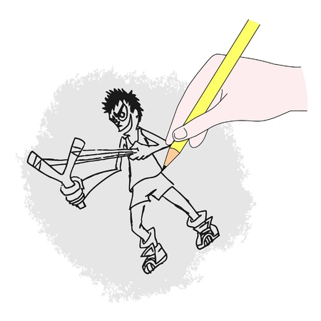 Hand drawingのイラスト素材