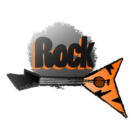 Rock guitar symbolのイラスト素材