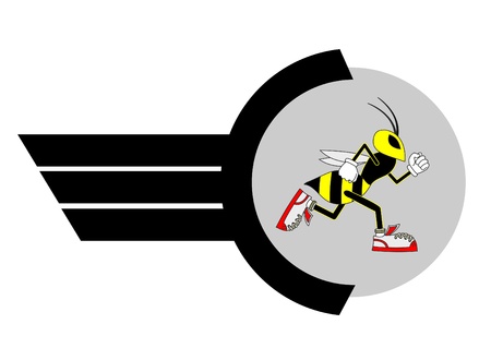 Wasp runner emblemのイラスト素材
