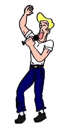 Drawing singerのイラスト素材