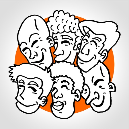 Friends comicのイラスト素材