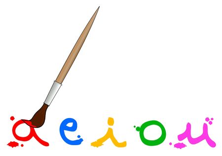 Color calligraphyのイラスト素材