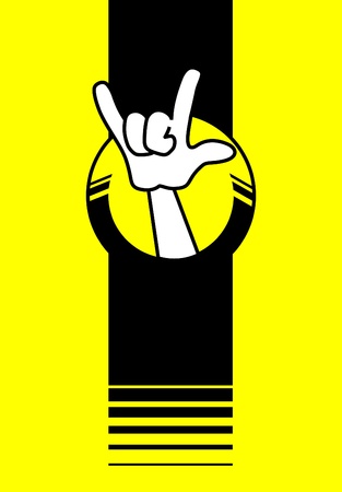 Hand symbol wallpaperのイラスト素材