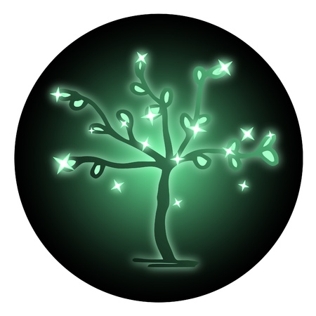 Green tree iconのイラスト素材