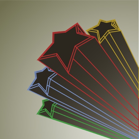 Four vintage starsのイラスト素材