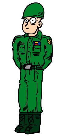 Army cartoonのイラスト素材