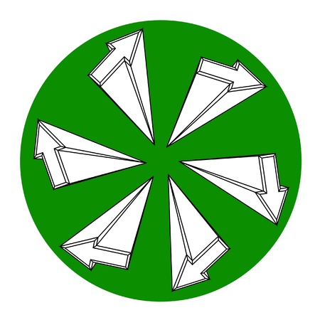 Green circle arrows iconのイラスト素材