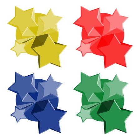 Color stars iconのイラスト素材