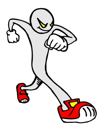 Creative puppet runningのイラスト素材