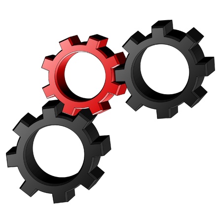 Vector illustration of machine piecesのイラスト素材