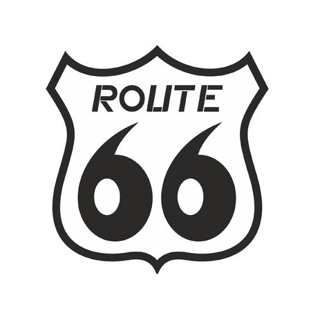 Illustration of route 66 iconのイラスト素材