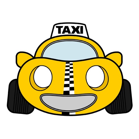 Funny urban taxiのイラスト素材