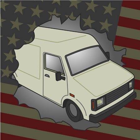 American vanのイラスト素材