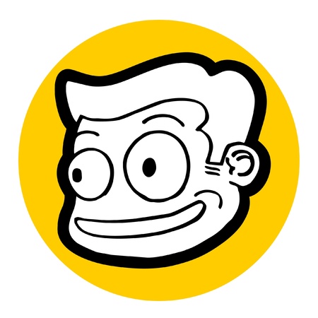 Cartoon face iconのイラスト素材