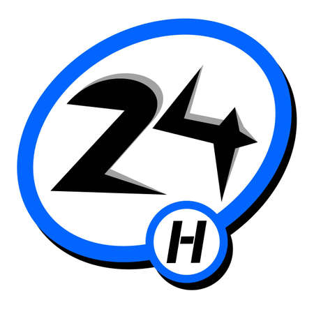 24h openのイラスト素材