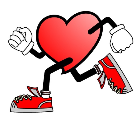 Run heartのイラスト素材