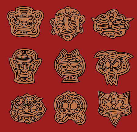 Mask collectionのイラスト素材