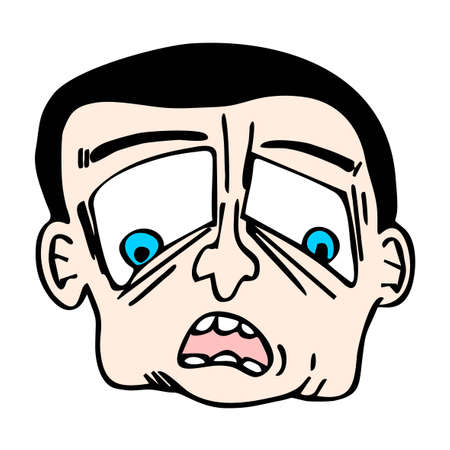 Cartoon face manのイラスト素材