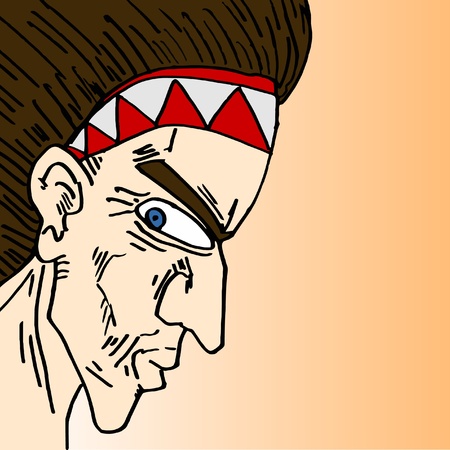 Face cartoon manのイラスト素材