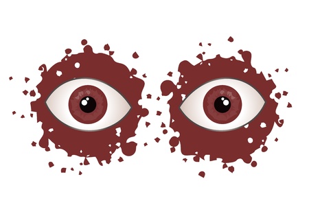 Make up terror eyesのイラスト素材
