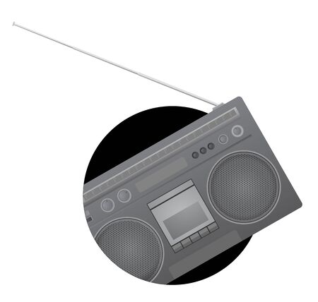 Retro radio cassette iconのイラスト素材