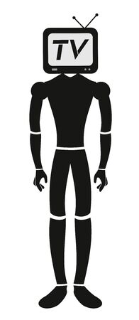 Tv cartoon puppetのイラスト素材