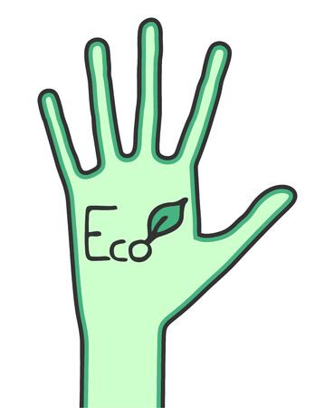 Eco handのイラスト素材