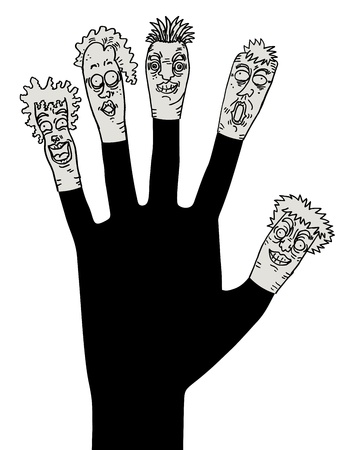 Puppets handsのイラスト素材