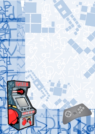 Retro arcade backgroundのイラスト素材