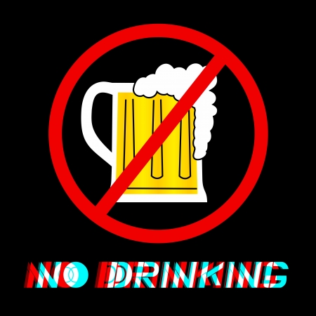 No drinking messageのイラスト素材