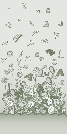 Up letters bannerのイラスト素材