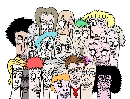Color cartoon art friendsのイラスト素材