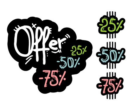 Offer stick designのイラスト素材