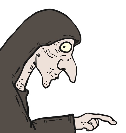 Old cartoon womanのイラスト素材