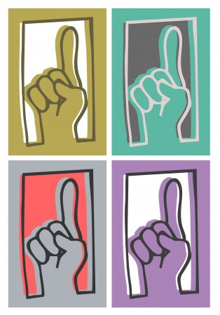 Up color fingerのイラスト素材